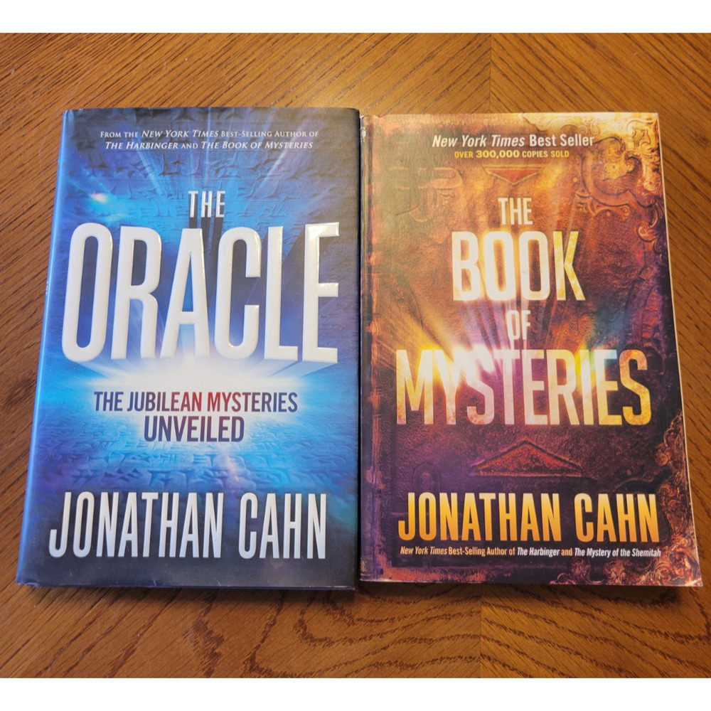 Lot of 2 Jonathan Cahn Oracle & Book‎ Of Mysteries Hardcover & Paperback Books